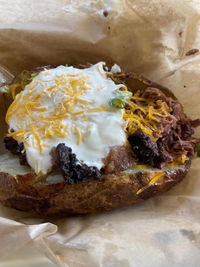Loaded Potato with Meat.